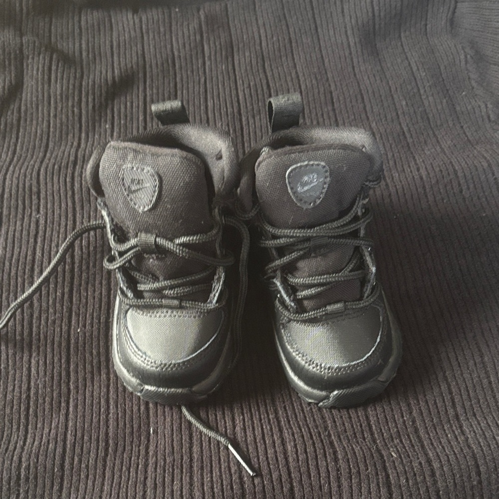 Children's Black Sneakers with Emblem
